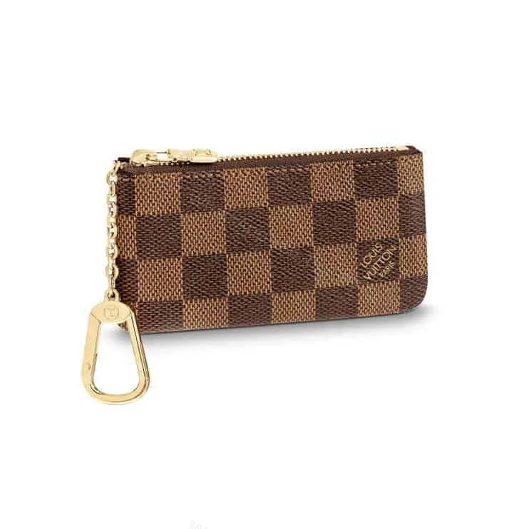 M62650 Louis Vuitton Key Pouch Damier Ebene Coated Canvas In Brown – RRG055 — view 1