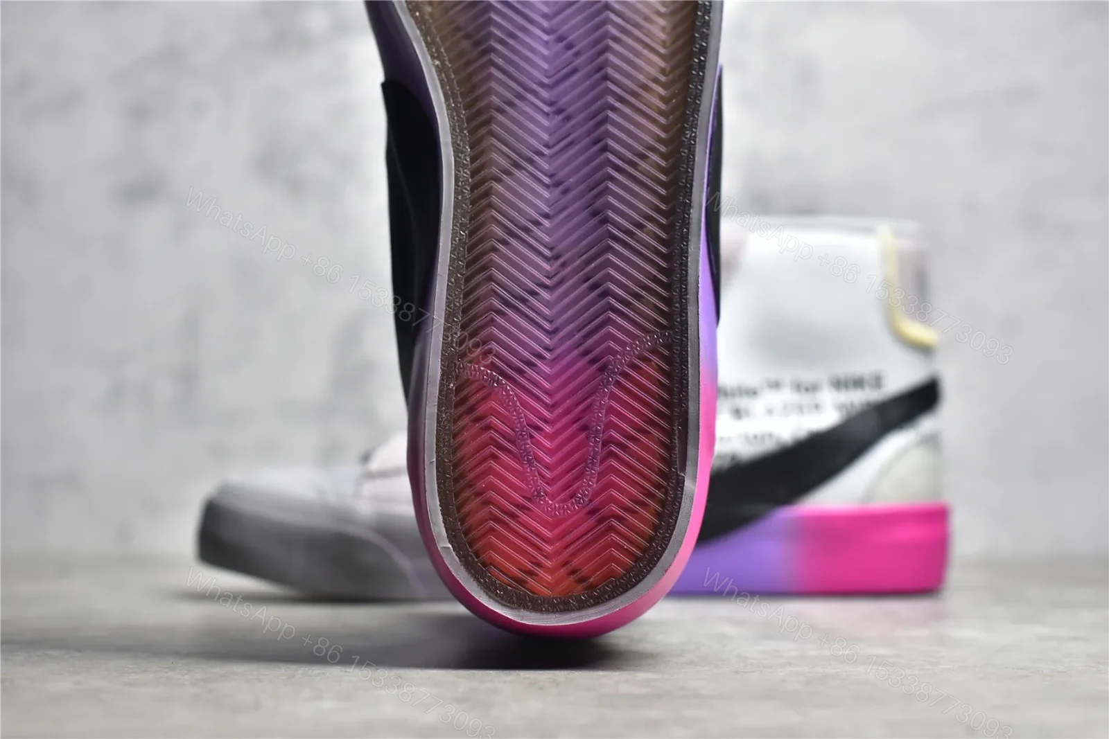 View 8 of OFF-WHITE x Nike Blazer Mid Wolf “Grey Serena”