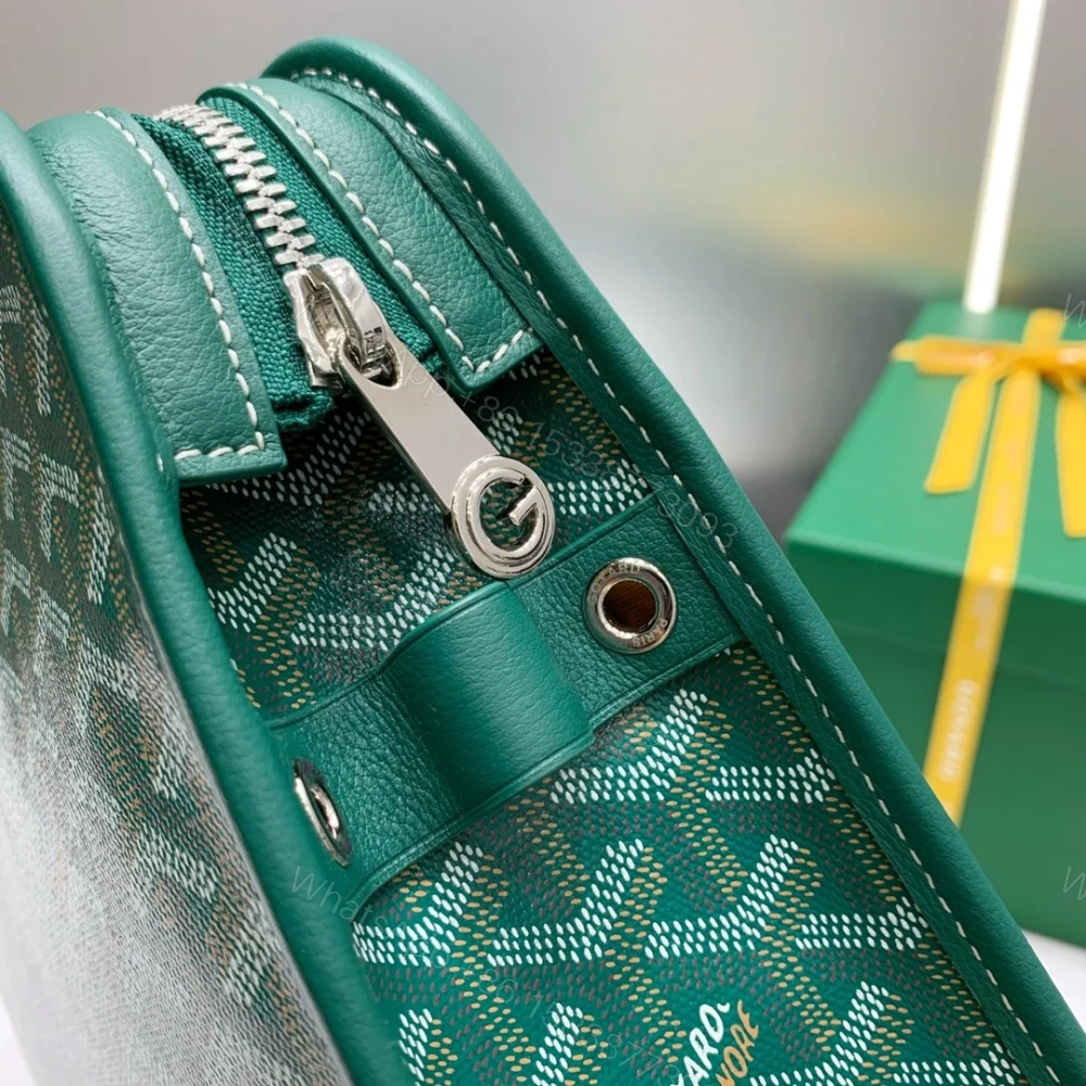 View 5 of 高仿Goyard*JOUVEM5多功能洗漱手拿包綠色大號免檢版