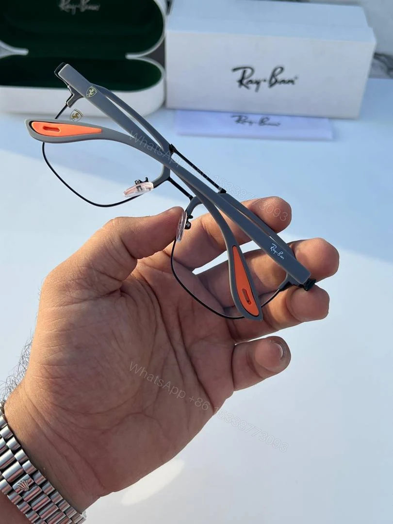 View 4 of First Copy Rayban 04 Grey Plano Sunglasses