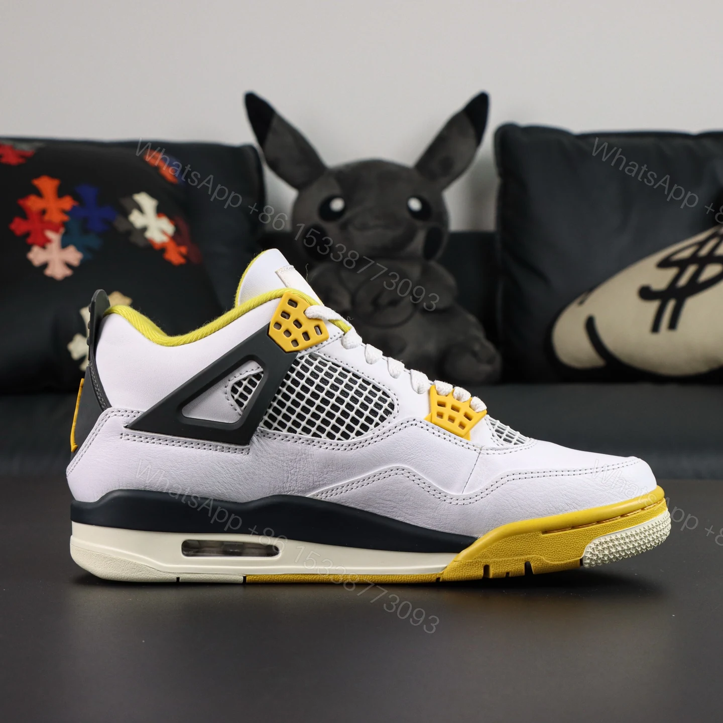 View 2 of Air Jordan 4 Retro Vivid Sulfur Reps