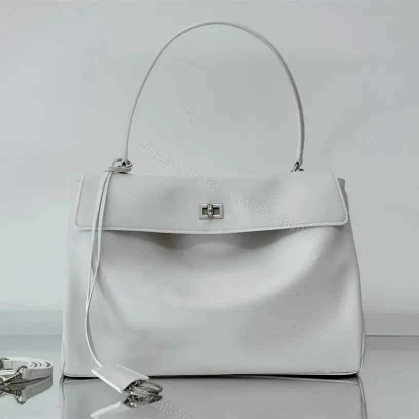 高仿Balenciaga*Rodeo系列V69016小牛皮手袋白銀中號免檢版 — view 1