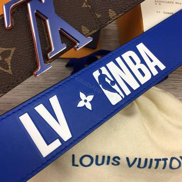 View 8 of LOUIS VUITTON X NBA 3 STEPS 40MM REVERSIBLE MONOGRAM CANVAS BELT – B82