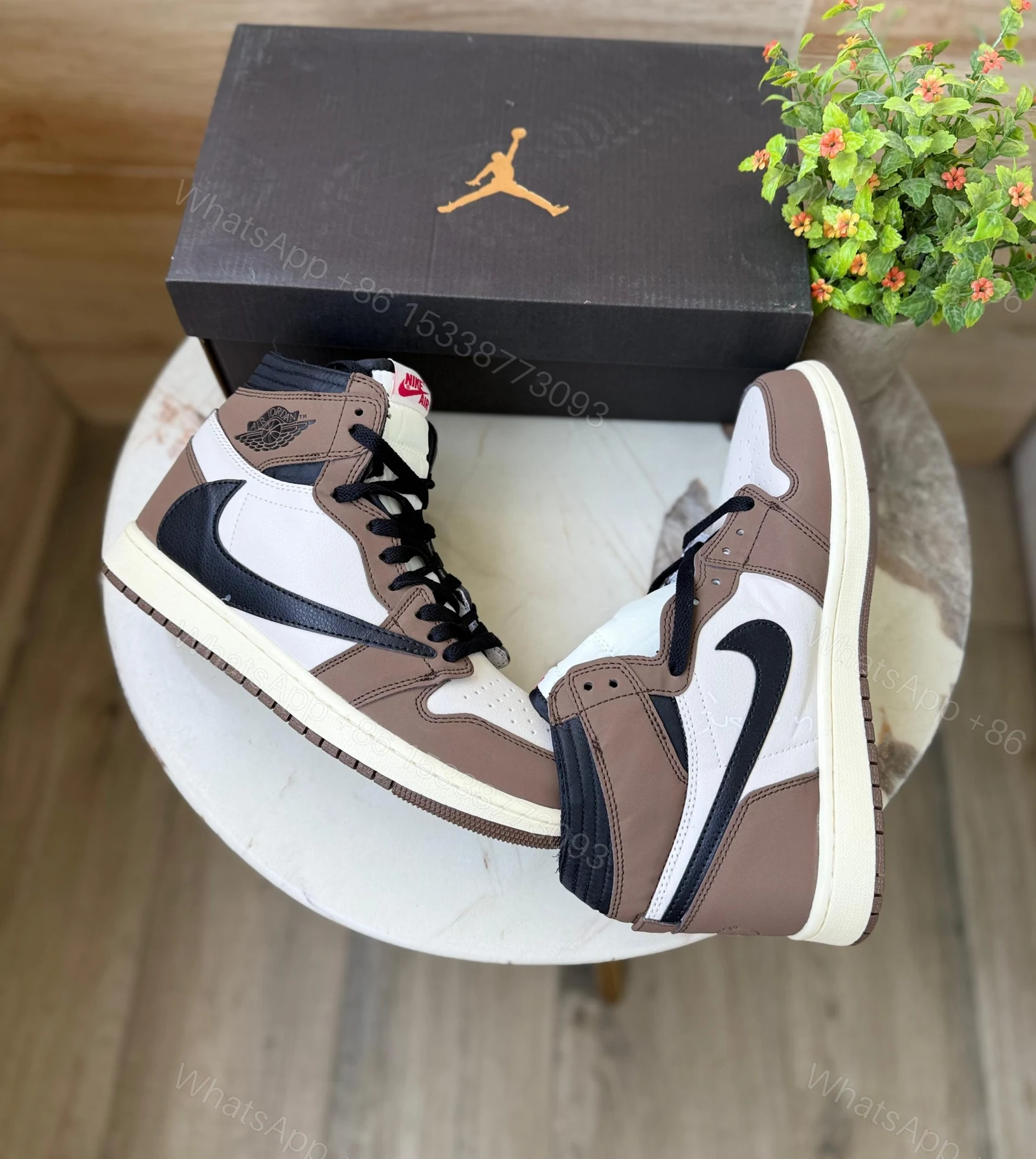 View 5 of BUY FIRST COPY AIR JORDAN 1 HIGH TRAVIS SCOTT MOCHA SHOES