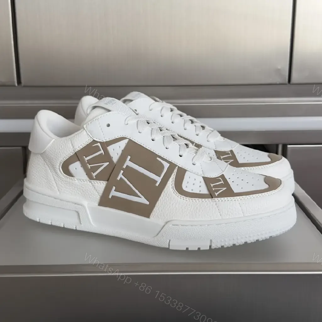 White Leather Luxe Trainer: Subtle Designer-Influenced Accents — view 1