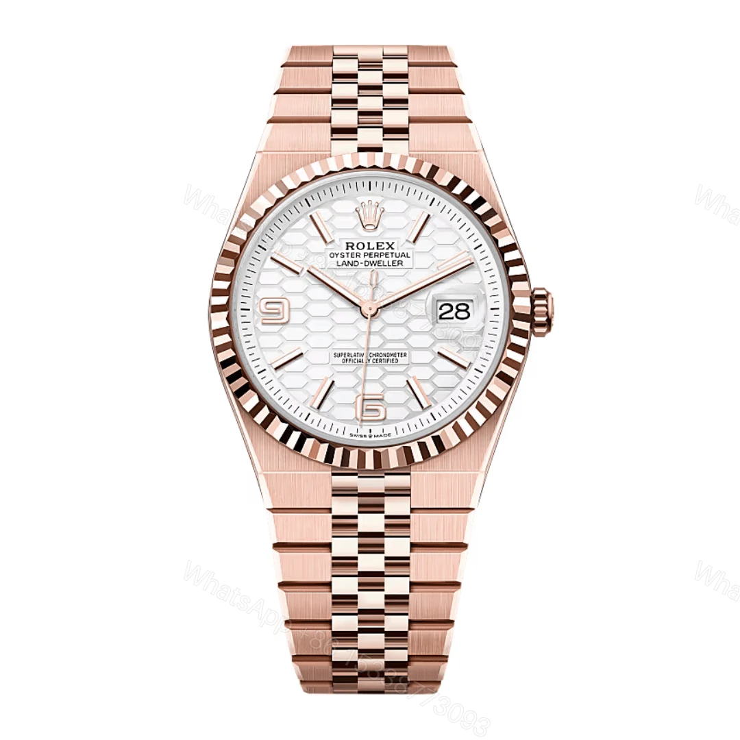 Rolex Land-Dweller Rose Gold Replica — view 1