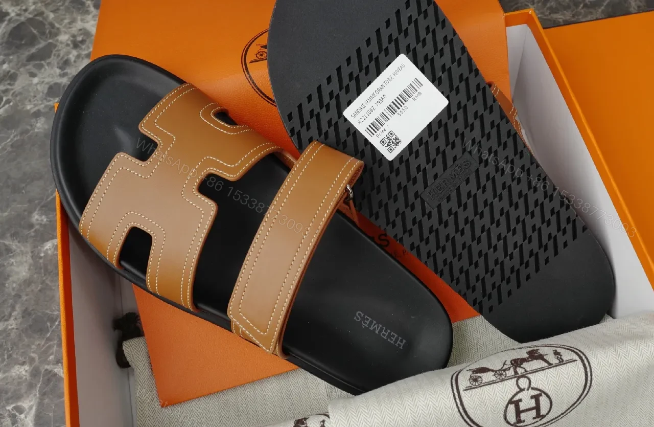 View 2 of Leather Tricolor-Accent Sandals: Sophisticated Everyday Luxury