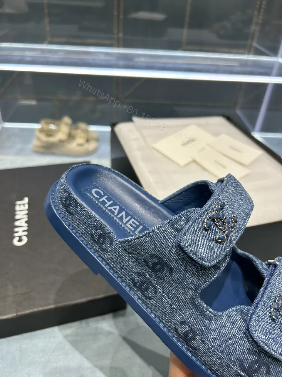 View 6 of Denim-Accent Sandals: Effortless Day-to-Night Comfort