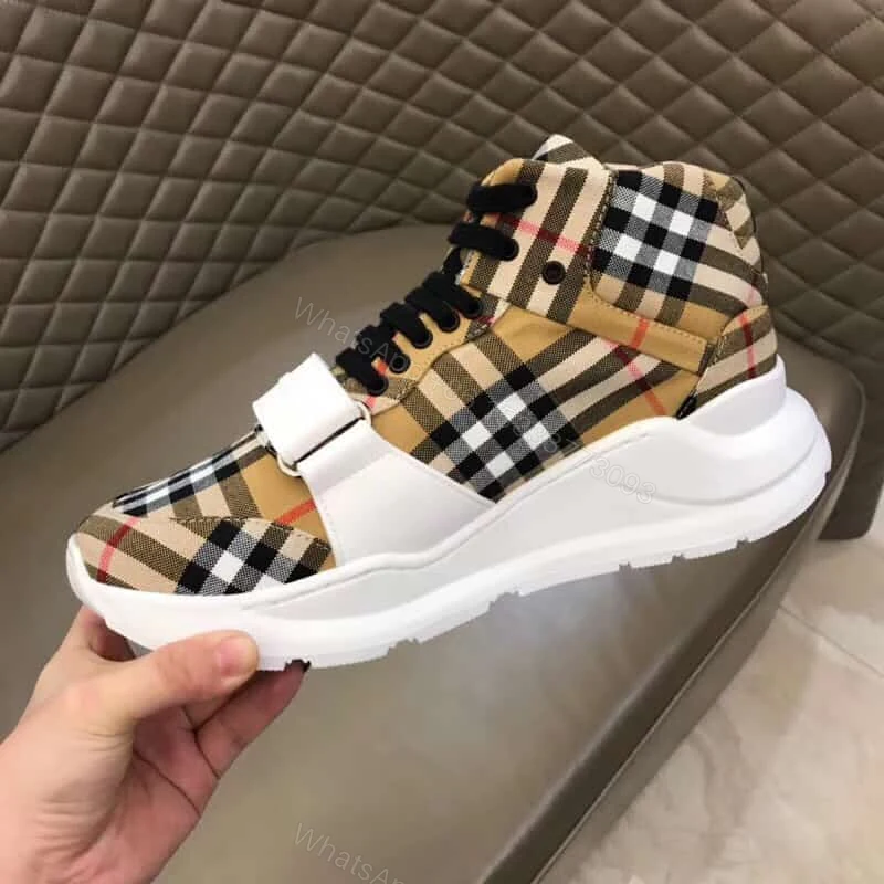 View 8 of BURBERRY VINTAGE CHECK HIGH-TOP SNEAKERS – BBR2