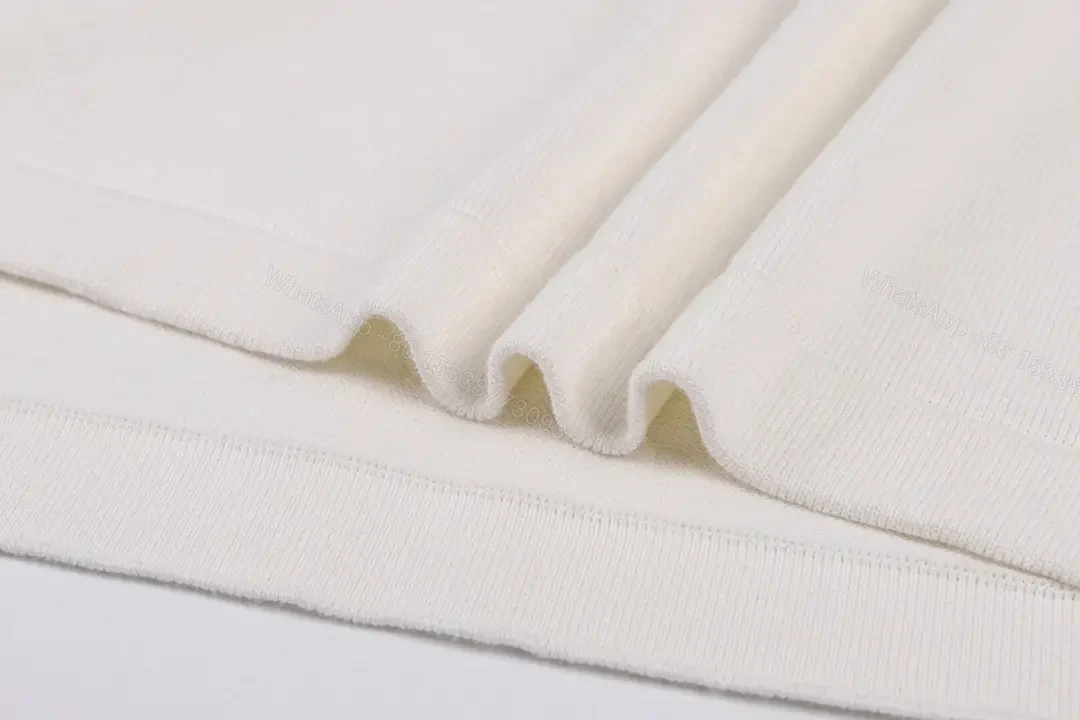 View 9 of White Jersey Short-Sleeve Crewneck T-Shirt with Gold LV Chest Logo