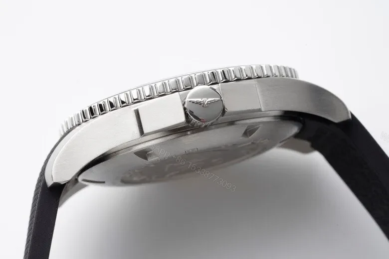 View 5 of Longines Conquest Black Dial Automatic Watch with Stainless Steel Case and Rubber Strap