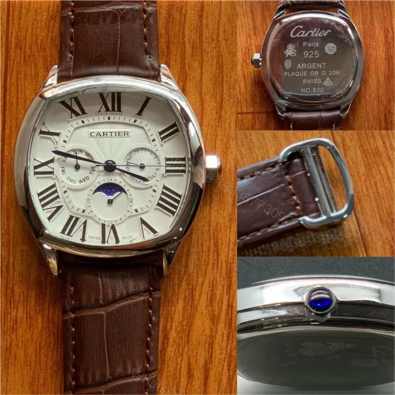 View 2 of Cartier Diastar Square Brown Dial 42mm Quartz