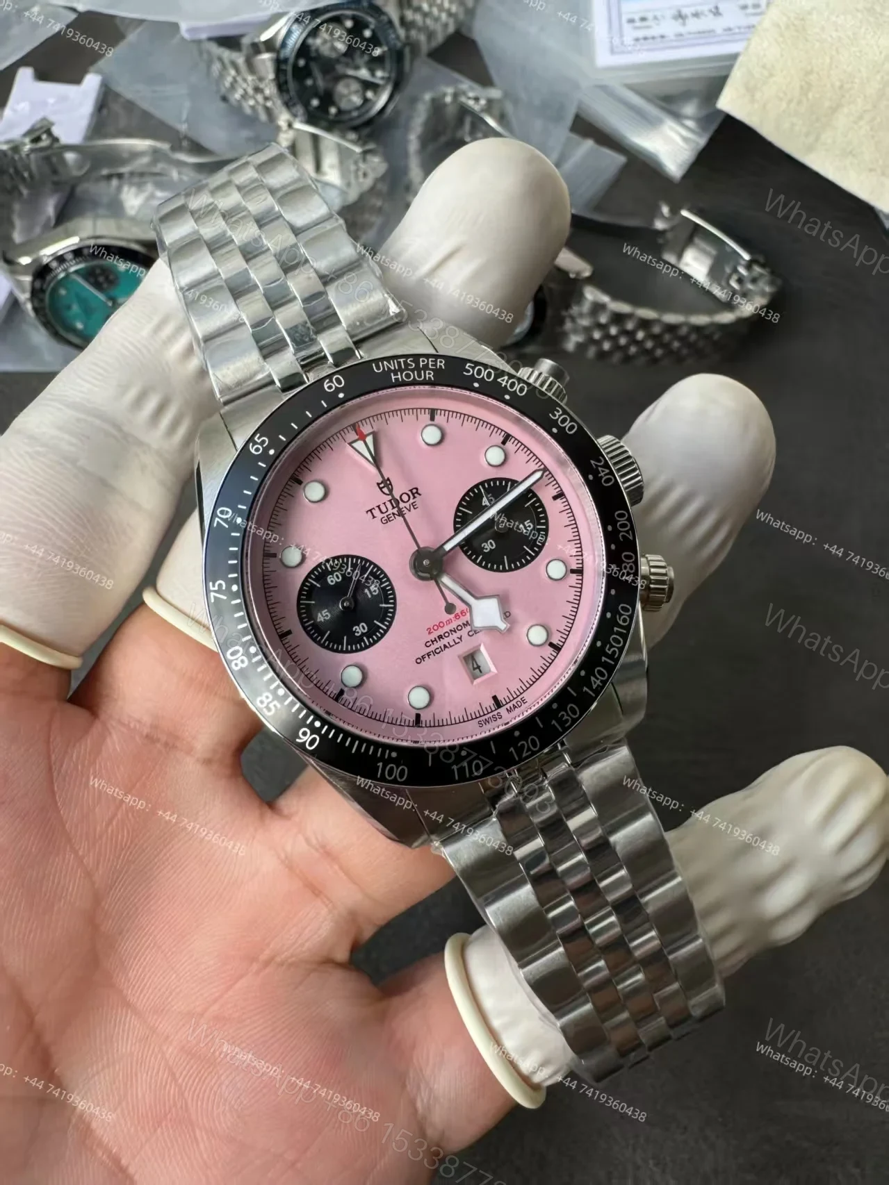 View 4 of Tudor Super Clone Black Bay Chronograph M79360N-0019 Pink Dial