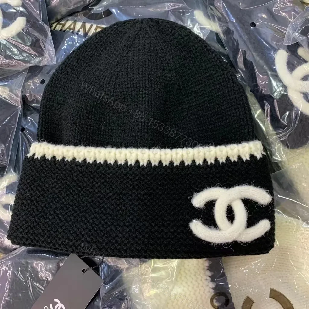 View 2 of Chunky Logo Knit Beanie Set: Premium Cold-Weather Warmth