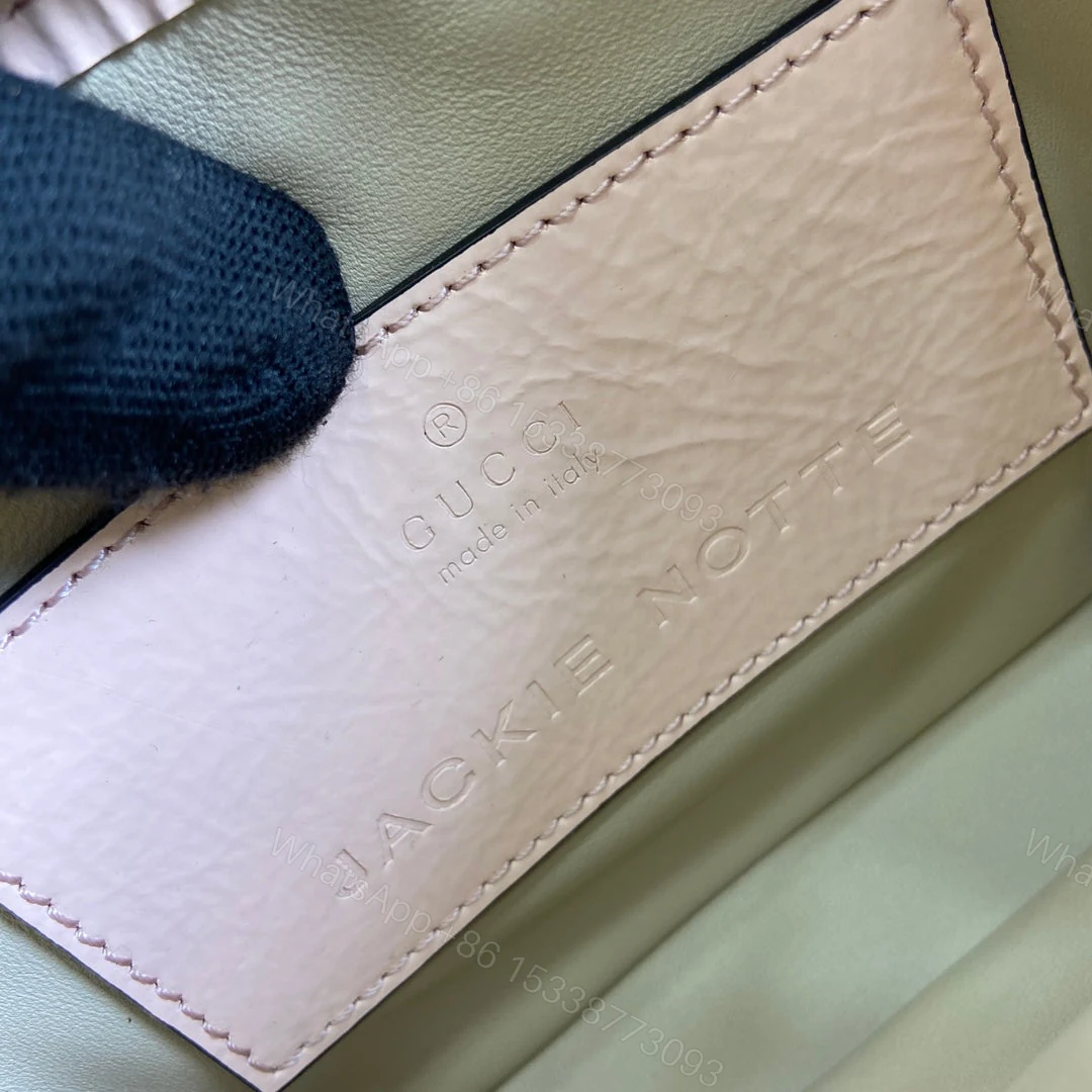 View 6 of JACKIE NOTTE MINI BAG 19 IN LIGHT PINK CRACKED LACQUER CALFSKIN GOLD HARDWARE