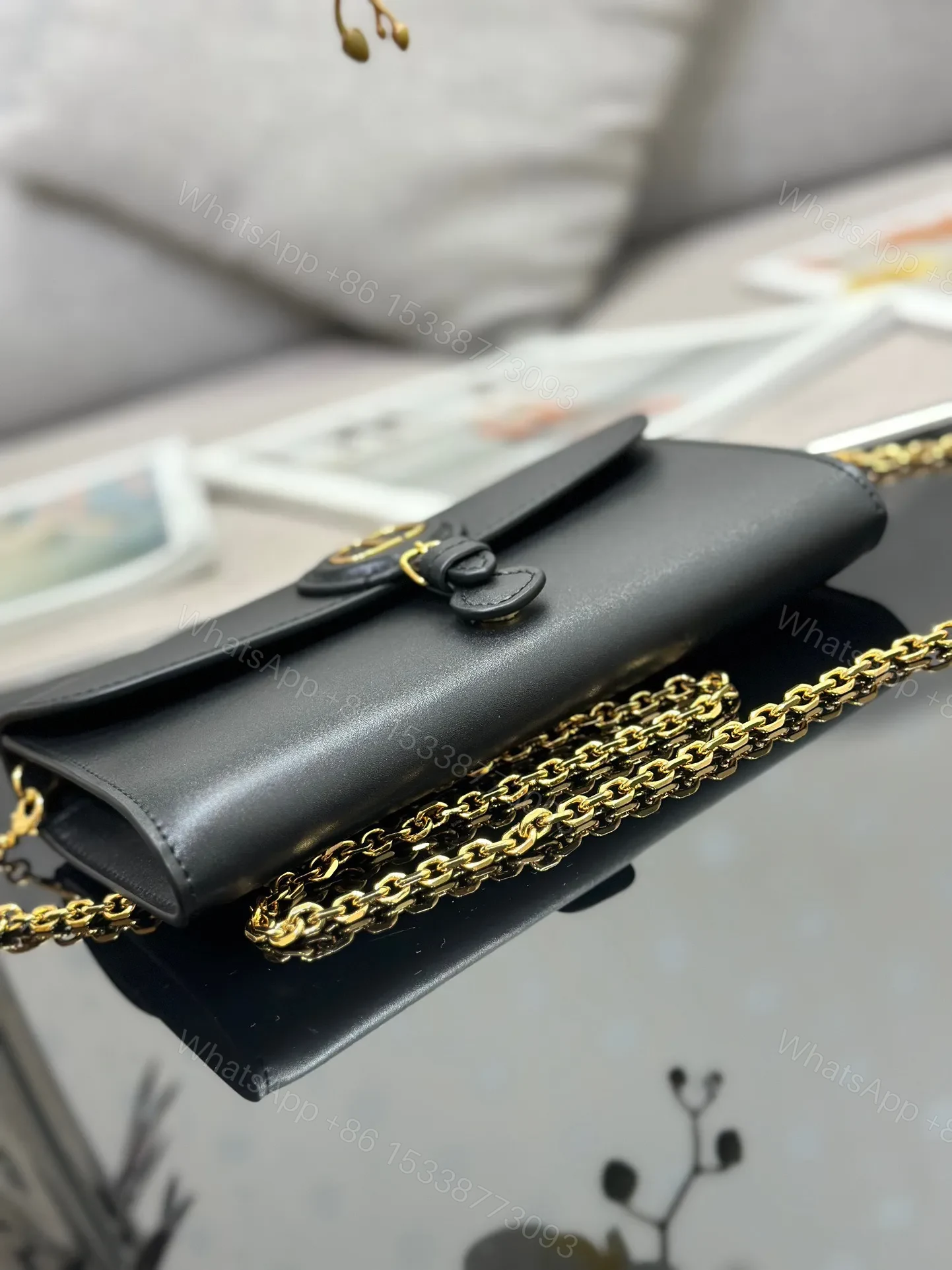 View 2 of Dior Bobby Women’s Crossbody Bag Super Black Smooth Leather 21.5x12x4cm