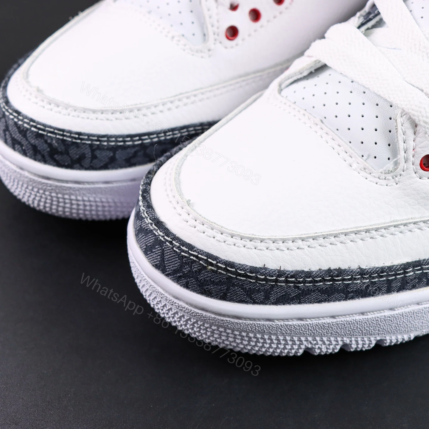 View 5 of Air Jordan 3 Retro Denim SE White/Fire Red