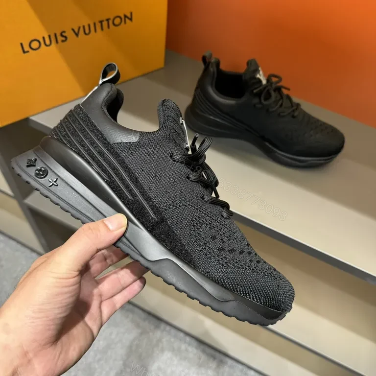 View 4 of Low-Profile Knit Runner with LV Accent â€“ Modern Craft Sneaker