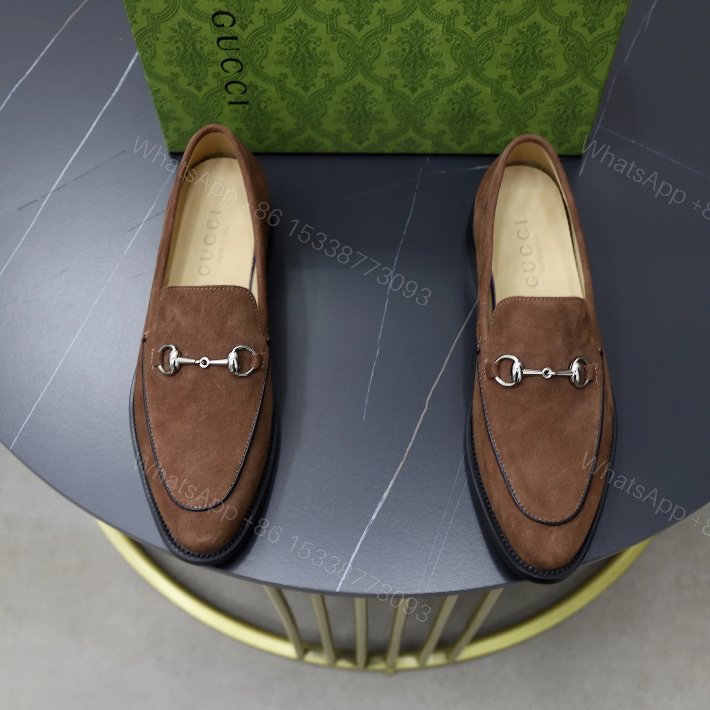 Gucci 高仿男士麂皮樂福鞋 馬銜扣設計 義式質感百搭 — view 1