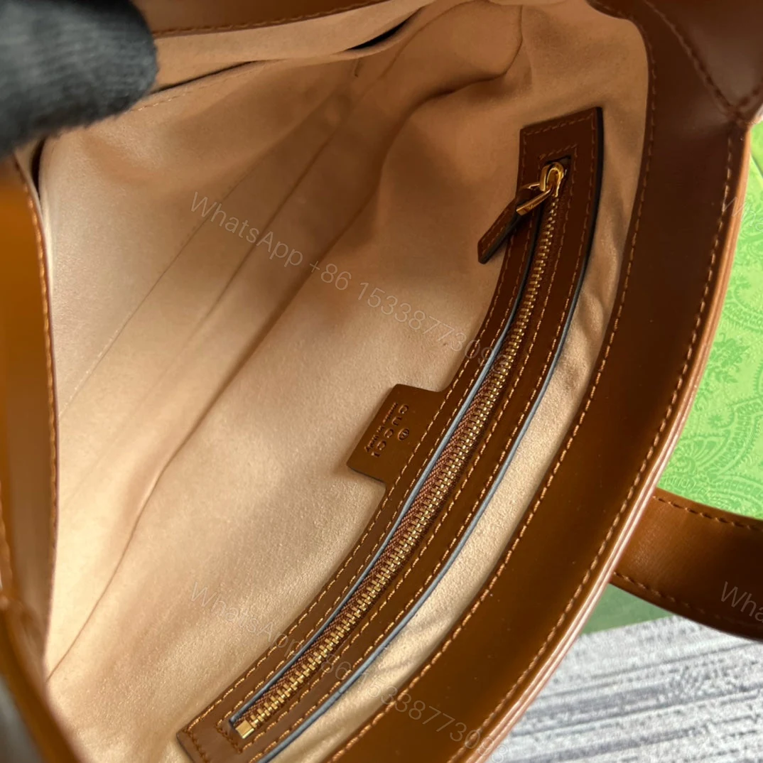 View 9 of GG JACKIE SMALL 28 SHOULDER BAG IN CINNAMON BROWN CALFSKIN