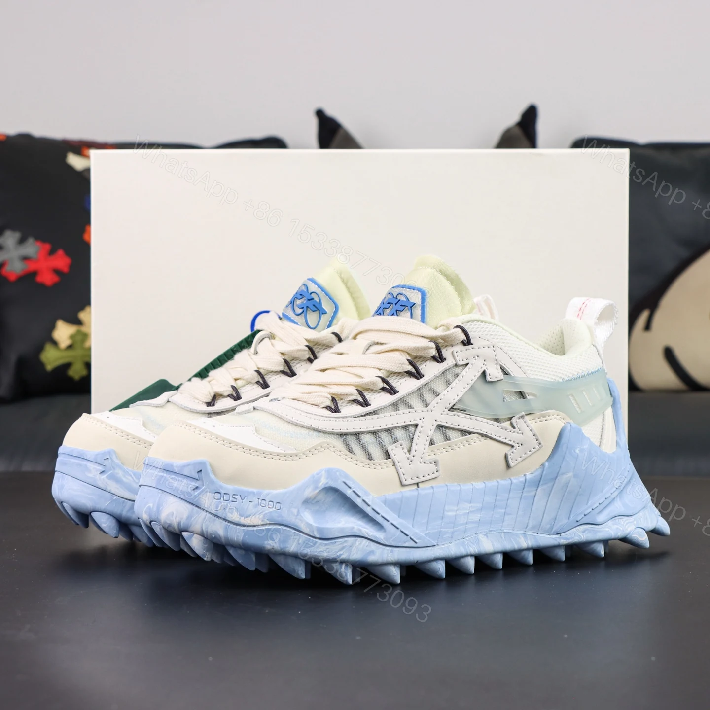 Off White ODSY 1000 Blue White Reps — view 1