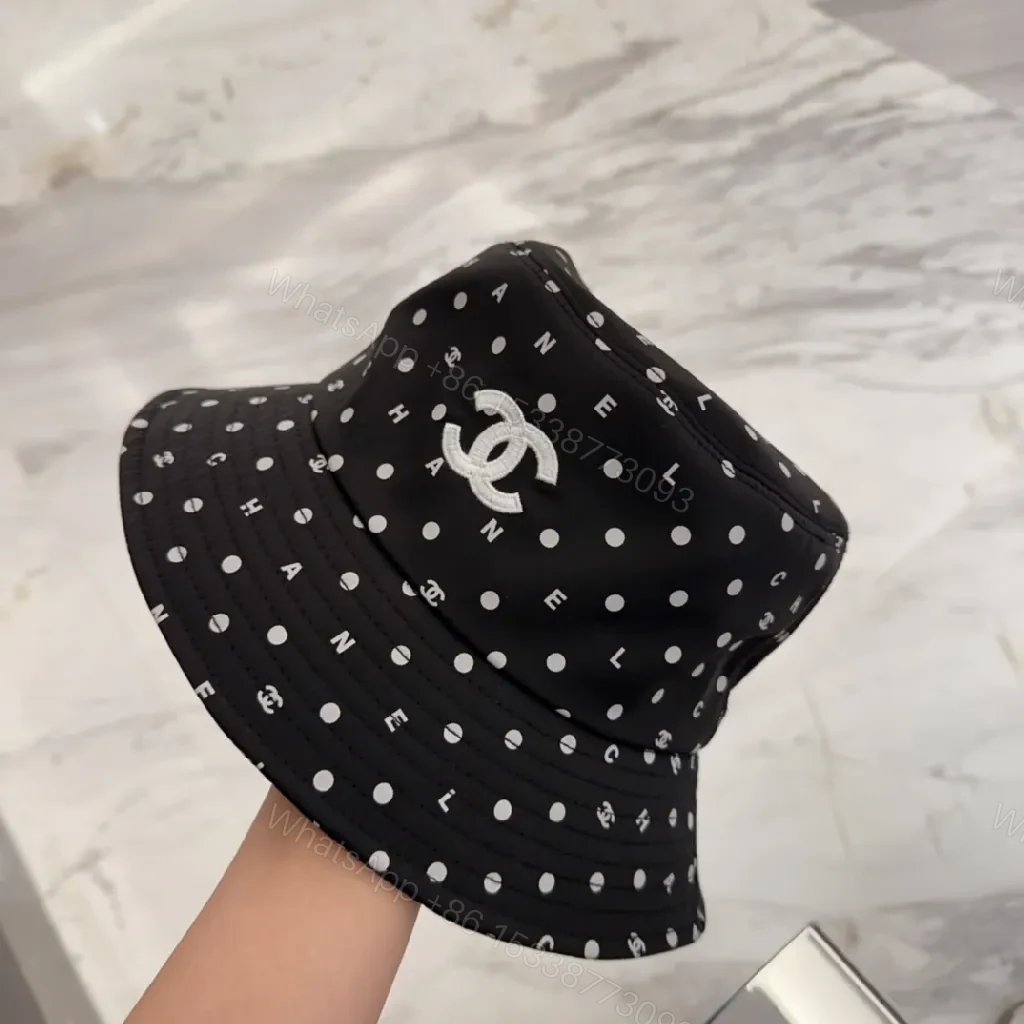 View 2 of Polished Denim-Ready Chanel-Patterned Bucket Hat