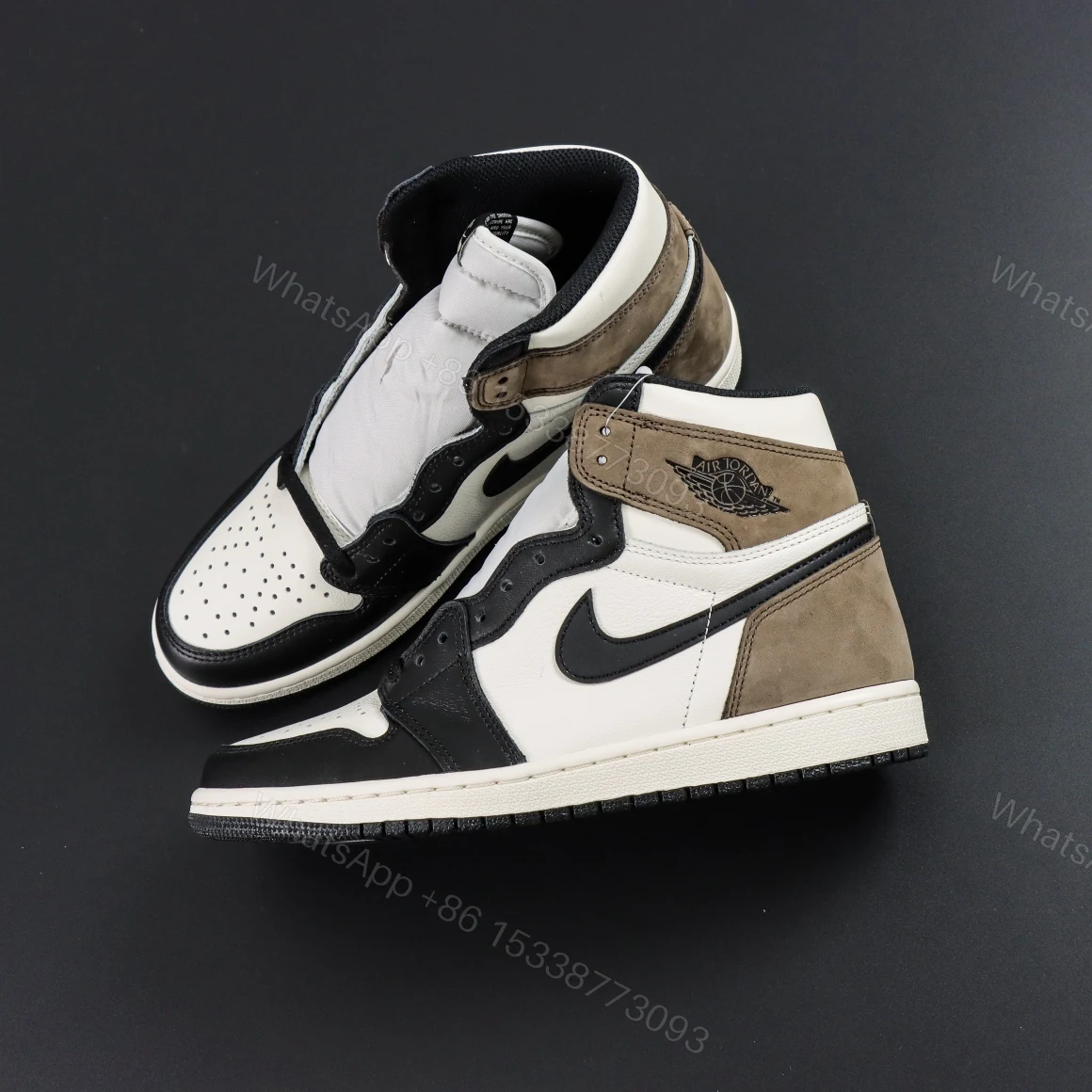 View 8 of Air Jordan 1 Retro High OG “Dark Mocha” Reps