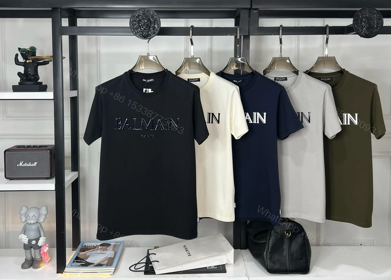 View 7 of FIRST COPY BALMAIN DESIGNER ROUND NECK SUMMER T-SHIRT