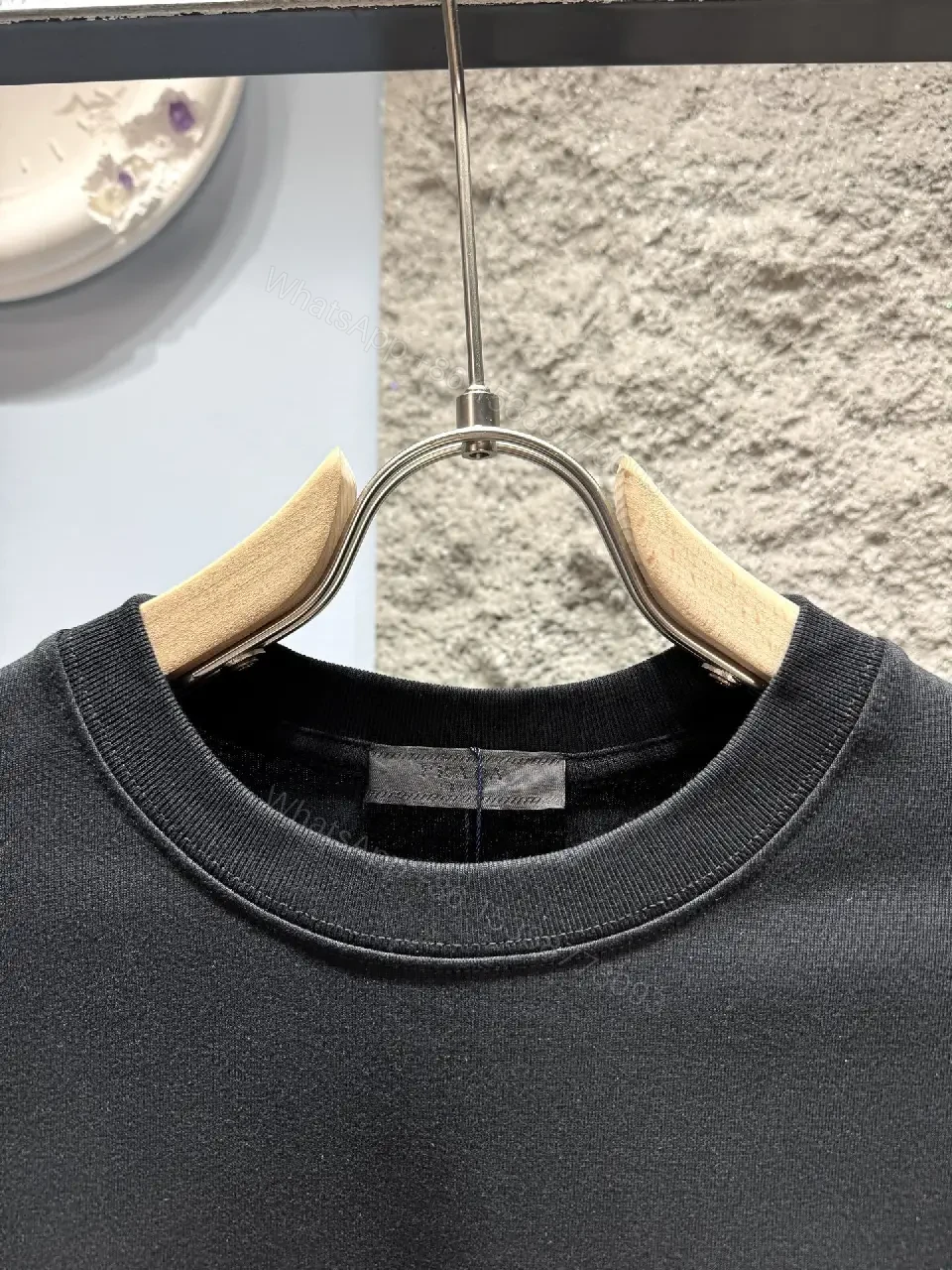 View 4 of Bold Red Logo Tee - Premium Cotton Crewneck Shirt