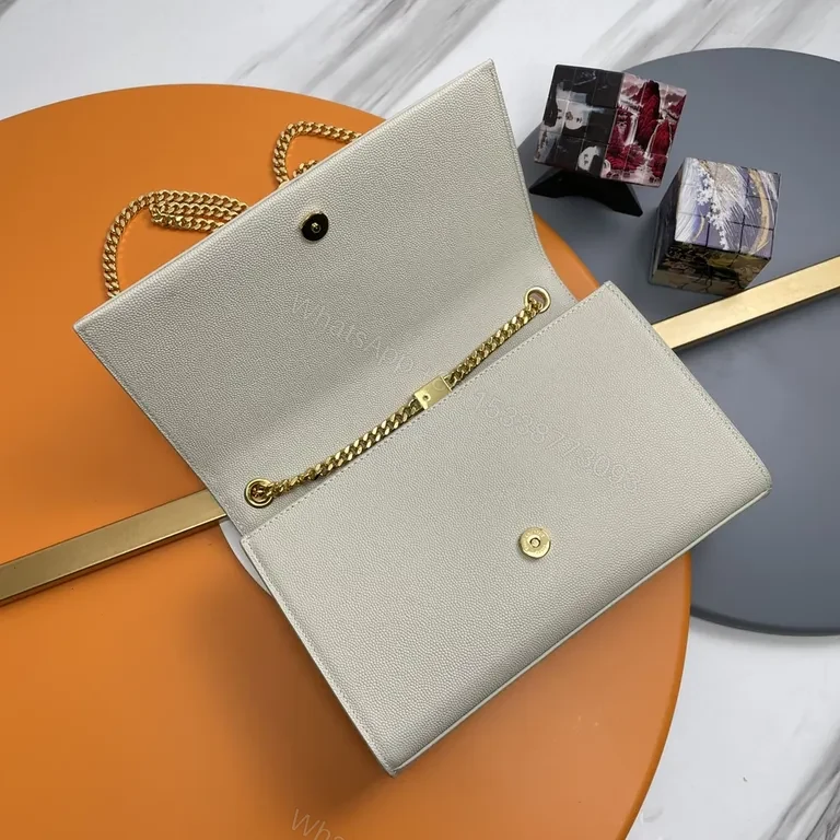 View 7 of Chic Soft-Grain Clutch: Gold-Hardware, Convertible Strap Bag