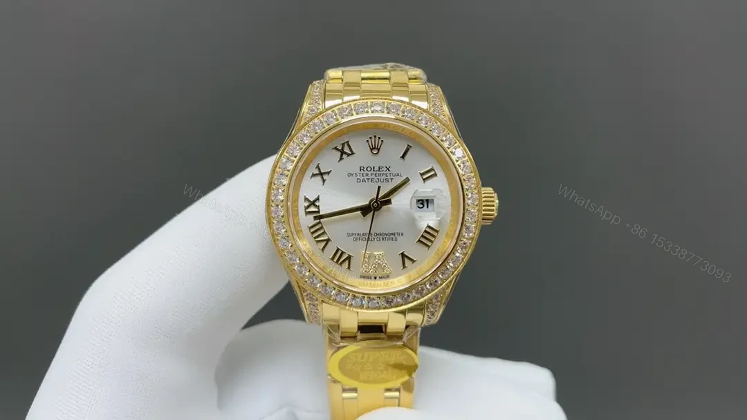 View 2 of Rolex Pearlmaster 34mm GreendStainless Steel Automatic Watch RLX-PEARLMASTER-34-SS