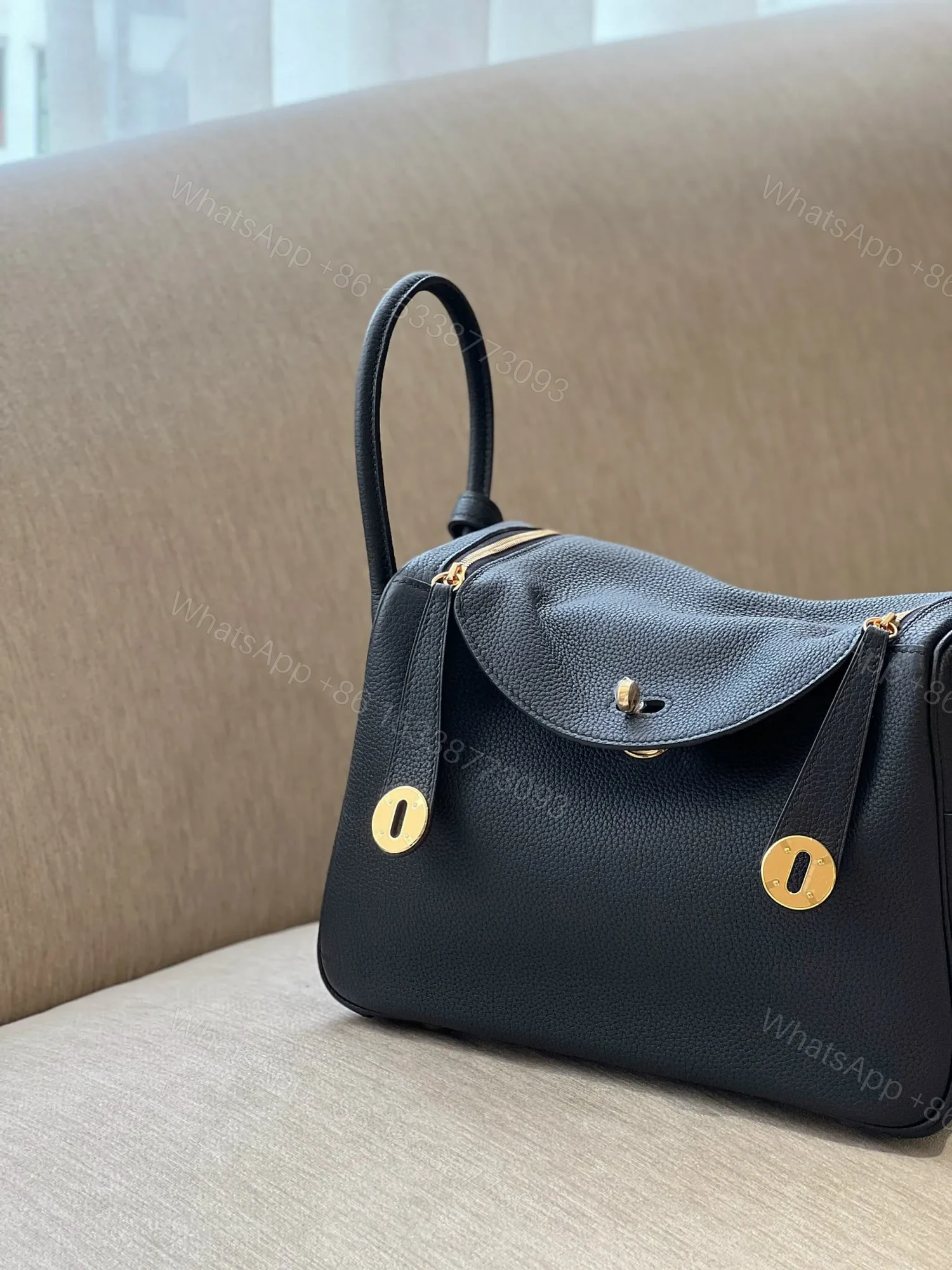 View 2 of HN Lindy 26 Black Gold Hardware