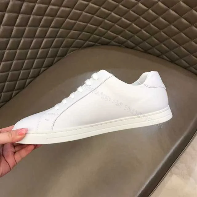 View 3 of FENDI MONSTER EYES LOW-TOP TRAINERS SNEAKERS IN WHITE – FD06