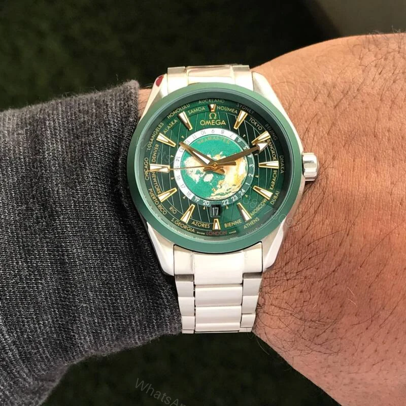 View 3 of Omega Aquaterra Worldmap Seamaster Green Dial Automatic 40mm