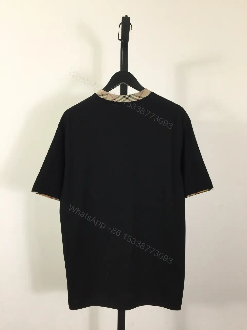 View 7 of Lux-Panel Tee: Classic Check Collar, Gold Crest, Hi-Comfort Knit