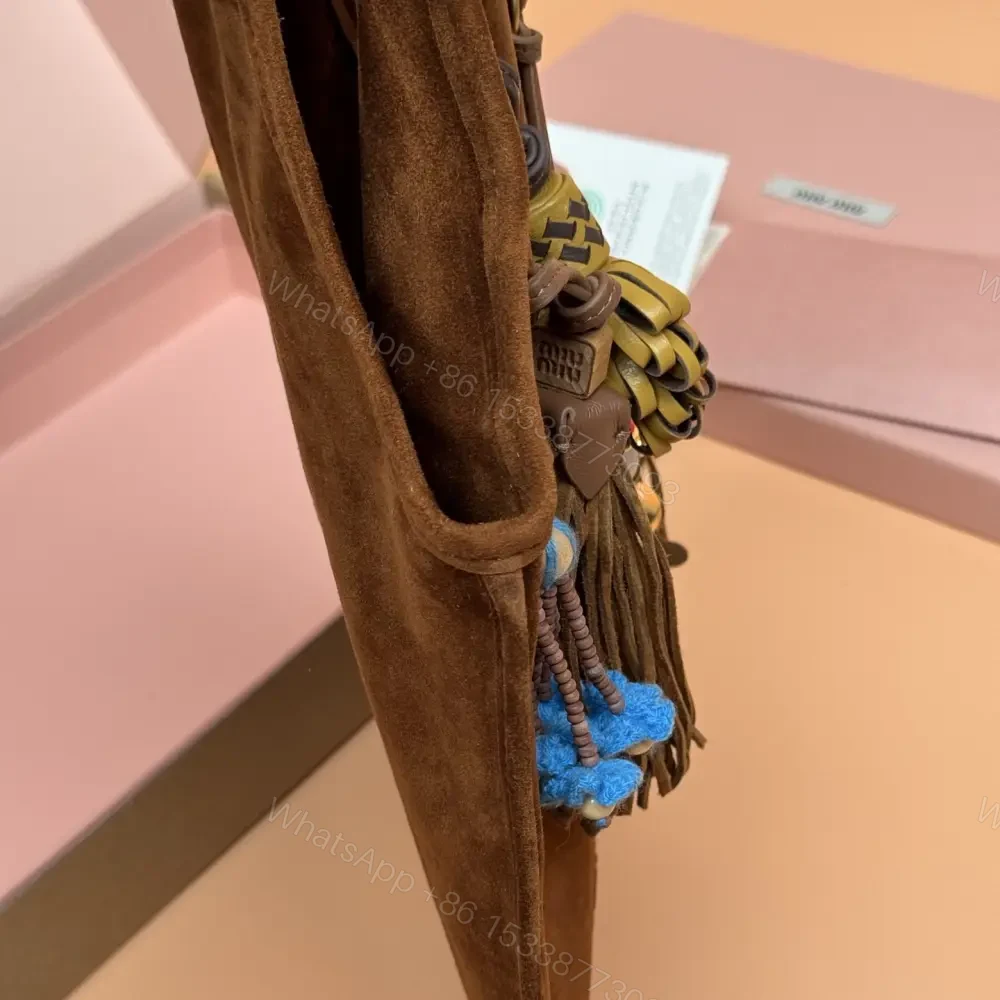 View 7 of 高仿miumiu*5BA295絨面革手提包橡木色免檢版