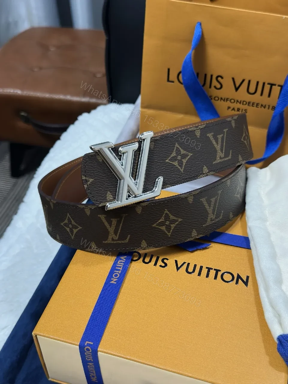 Premium Monogram Belt with Signature Hardware — view 1