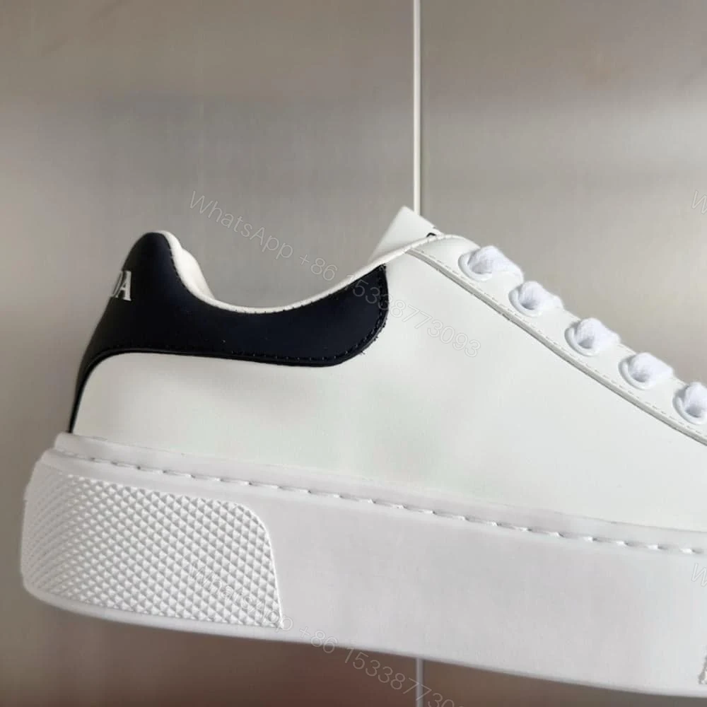 View 5 of PRADA MACRO RE-NYLON AND BRUSHED LEATHER SNEAKERS – PRD065