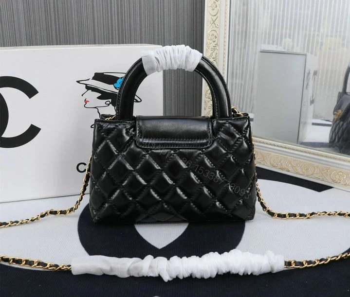 View 3 of Chanel Mini Kelly Shopping Tote Bag XE7TD55 – Black