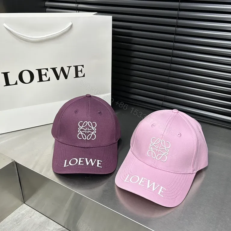 View 6 of Bright Cotton Cap Duo - LOEWE Monogram, Curved Brim, Adjustable Strapback
