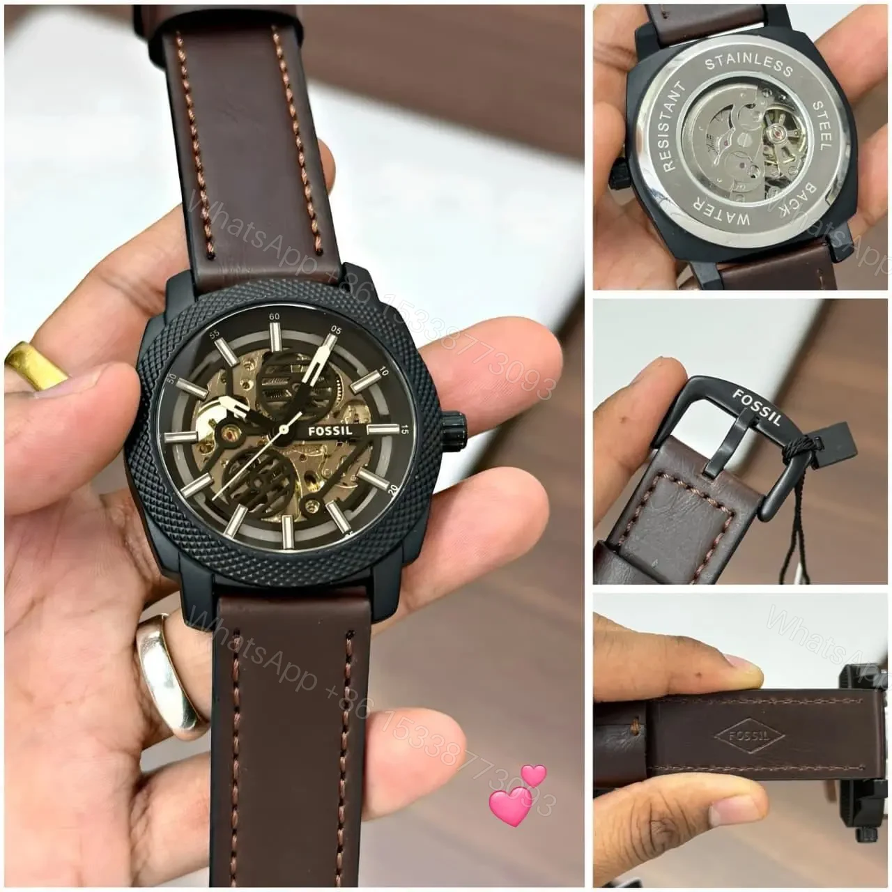 Fossil Automatic Leather Strap — view 1