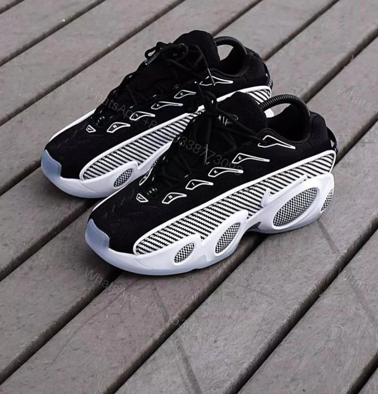 View 3 of NIKE GLIDE X NOCTA PREMIUM BLACK WHITE SHOES FOR MEN