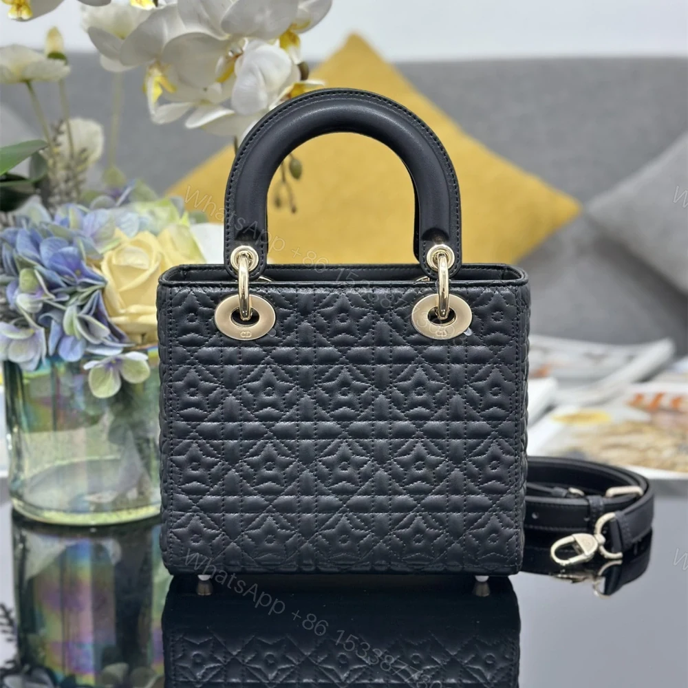 View 2 of 高仿Dior*Lady系列M053M900小羊皮手袋幸運星黑色小號免檢版