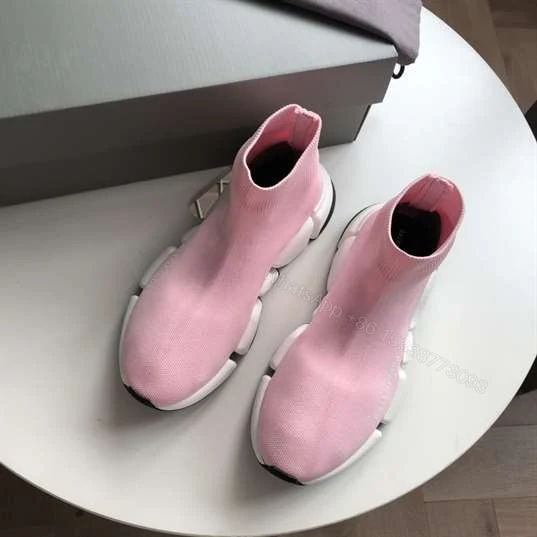 View 3 of BALENCIAGA SPEED 2.0 SNEAKER IN PINK- BB146