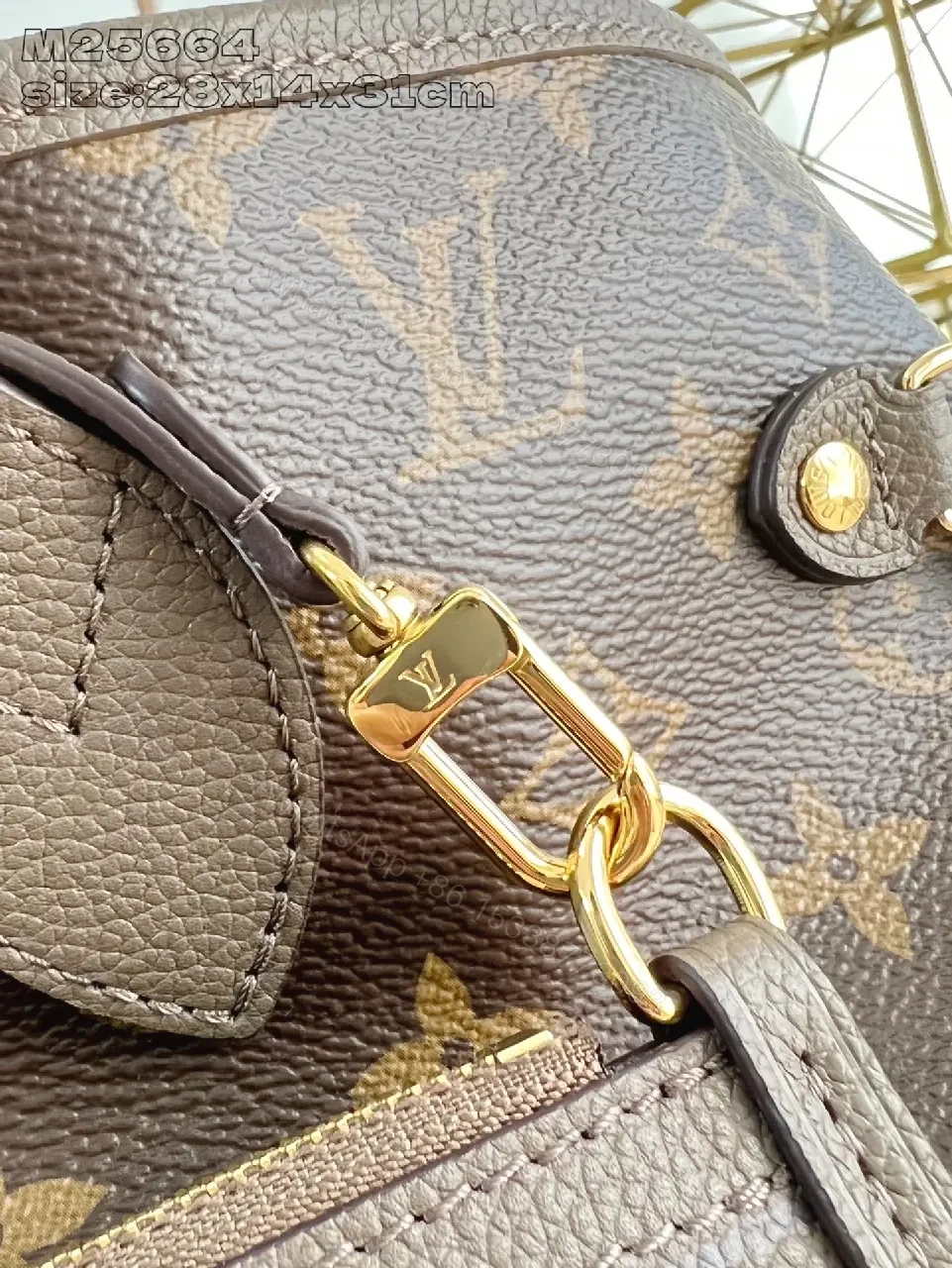 View 4 of Lux Monogram Tote: Premium Leather-Trim, Everyday Elegance
