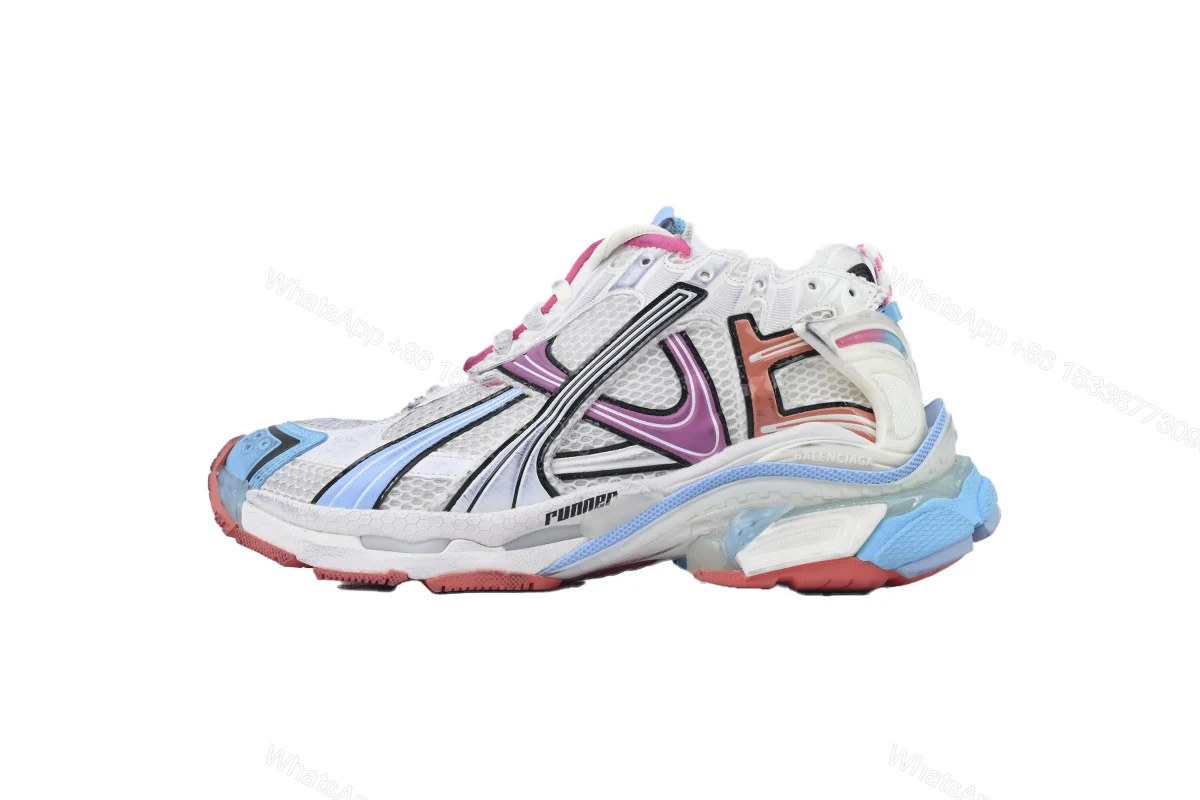 View 7 of Balenciaga Wmns Runner Sneaker 'Grey Multi-Color' 772767 W3RMU 9458