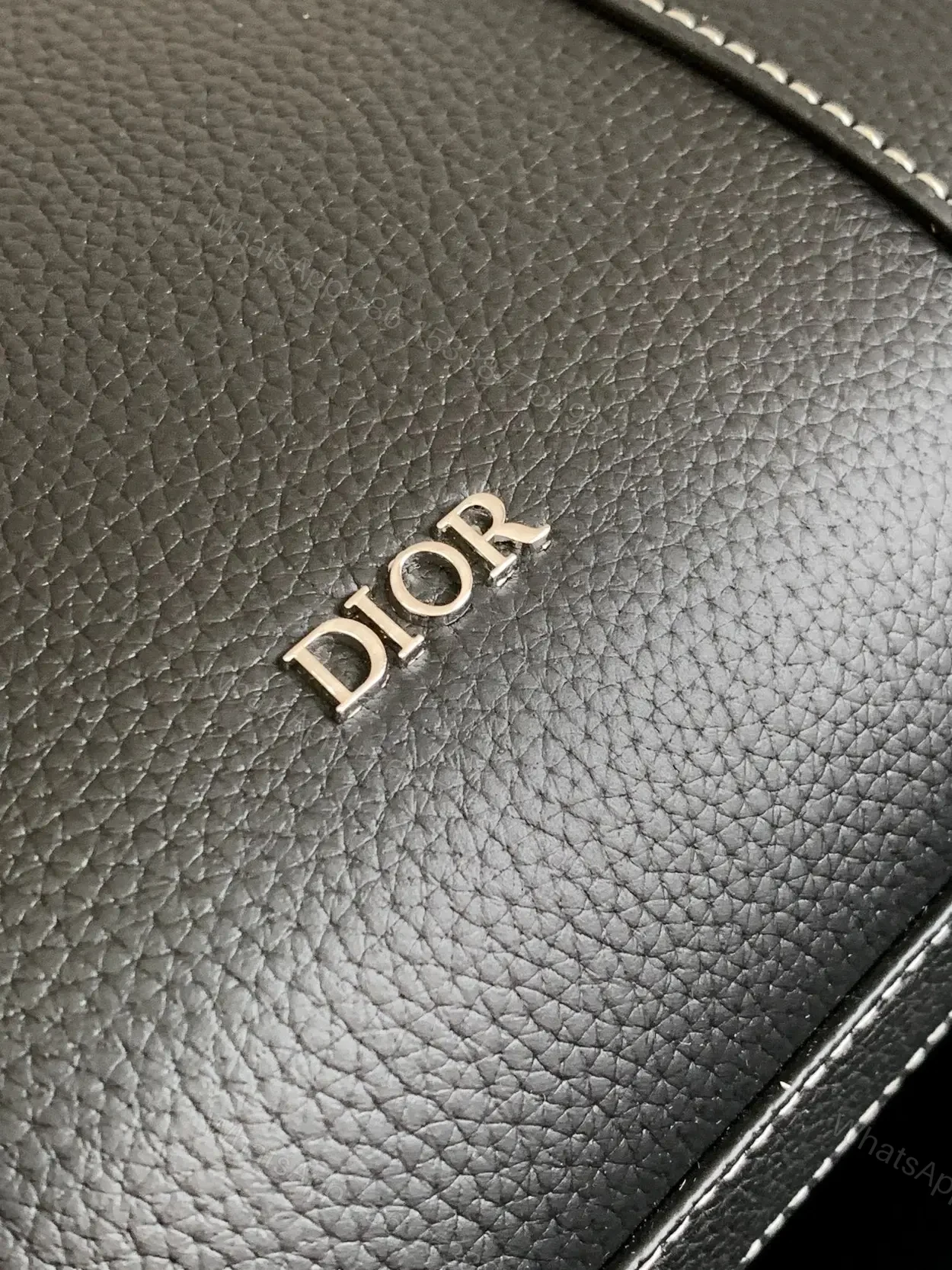 View 7 of Dior Lingot Briefcase in black grained calfskin leather