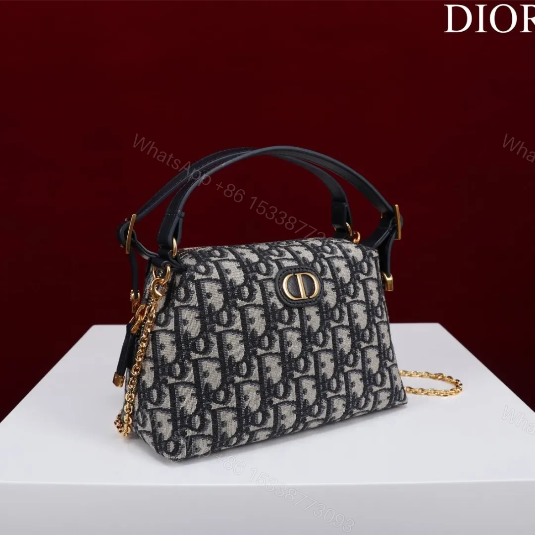 Dior Plaid Women’s Handbag, Glossy Leather, Replica 11 High Quality 20cm — view 1