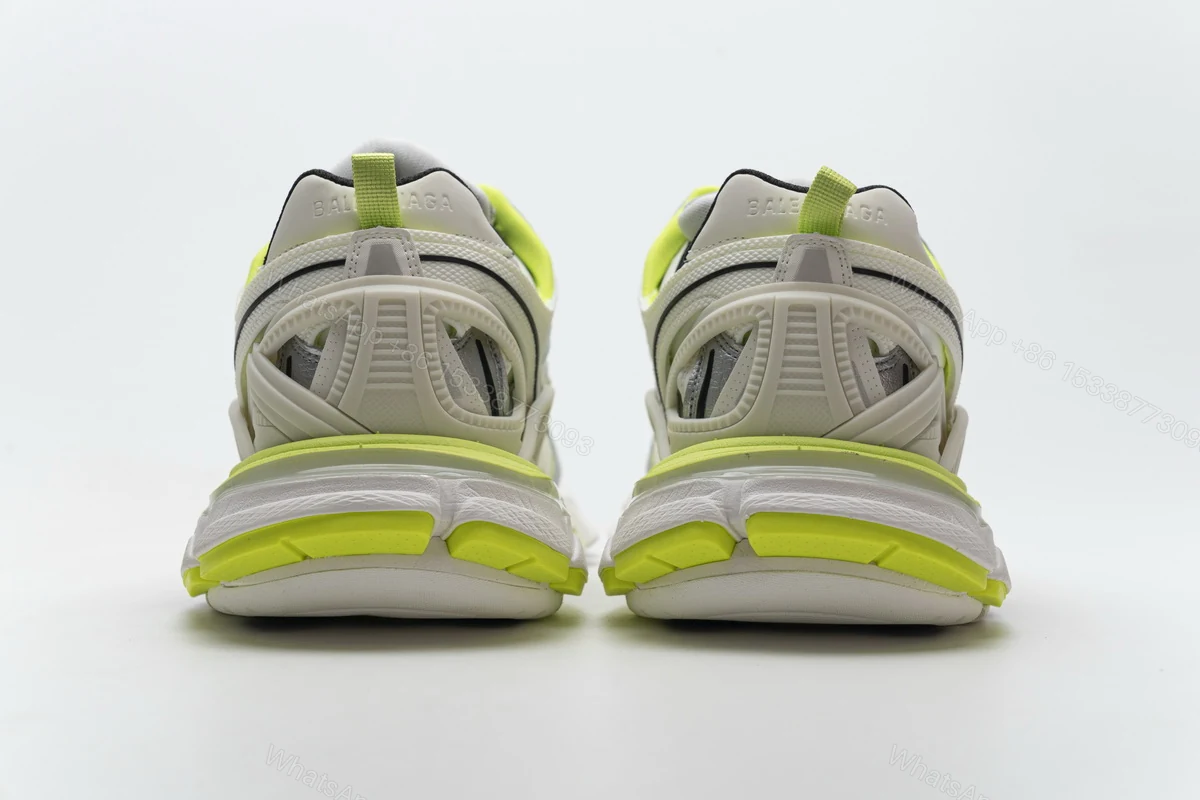View 4 of Balenciaga Track 2 Sneaker White Fluo Yellow 568515 W2ON3 9073