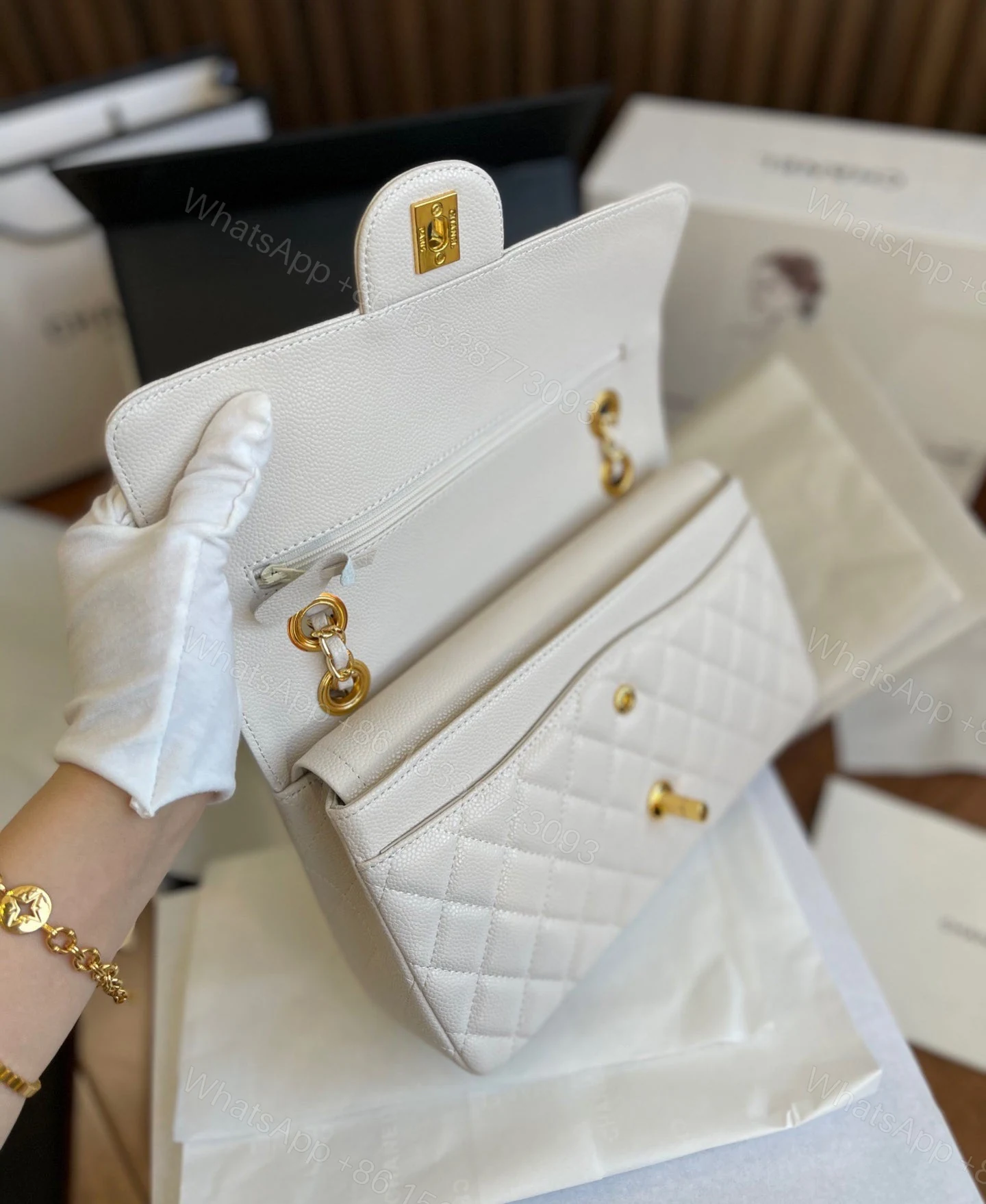 View 8 of Chanel Mini Flap Bag Calfskin